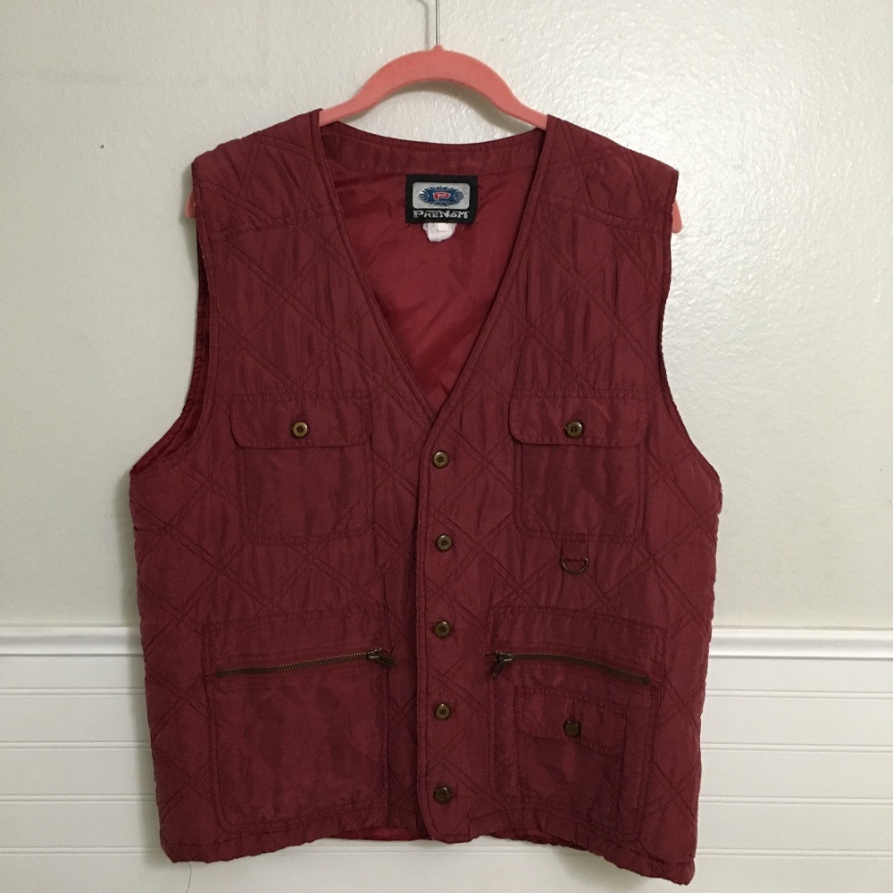 Vintage Phenom Quilted Red Vest